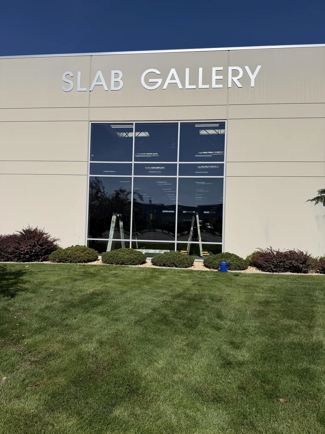Spotless glass storefront of a modern Treasure Valley commercial building